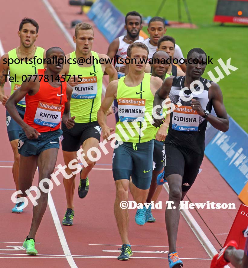 David Rudisha winner of the 800 metres Glasgow Diamond League. Photo: David T. Hewitson/Sports for All Pics